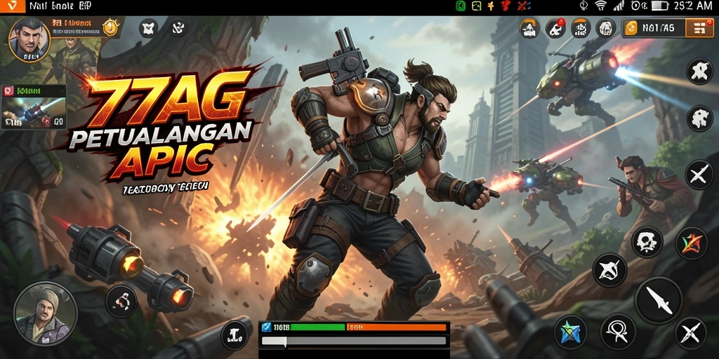 Screenshot gameplay menegangkan dari 77AG menunjukkan aksi luar biasa.