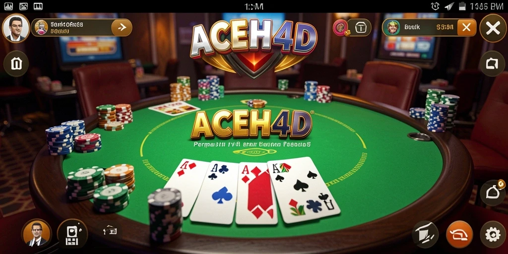 Tampilan seru gameplay Poker di ACEH4D.