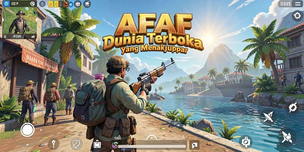 Screenshot AFAF menampilkan suasana eksplorasi Open World yang menarik.