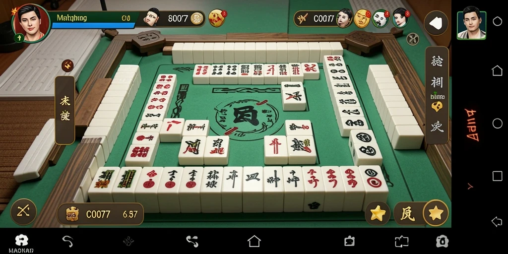 Tampilan gameplay C0077 dengan papan Mahjong yang menantang.