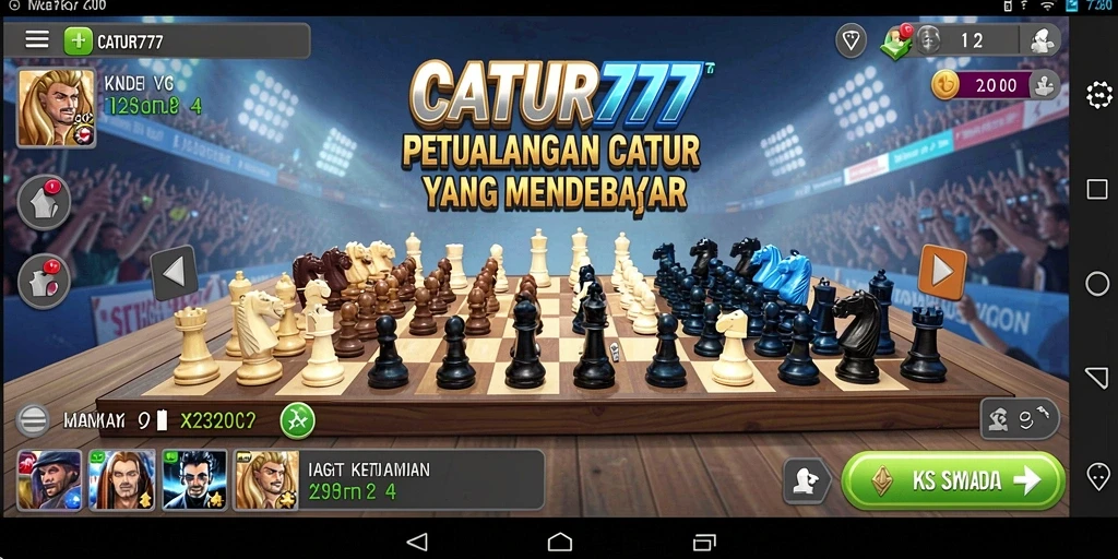 Tampilan gameplay seru dan menarik dari CATUR777.