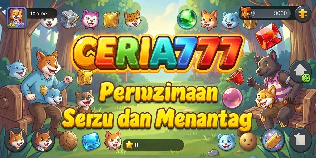 Tampilan gameplay Puzzle seru di CERIA777 yang penuh warna.