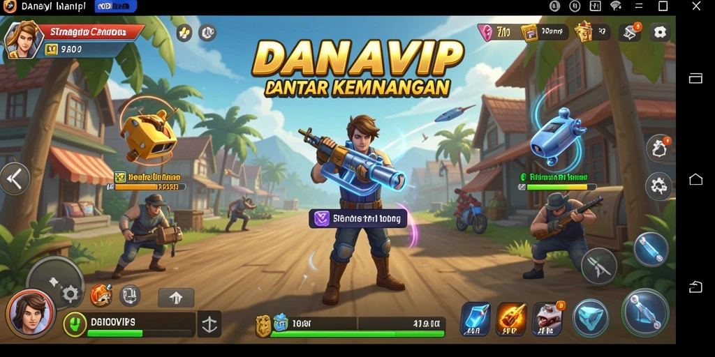 Tampilan gameplay strategis DANAVIP yang penuh aksi.