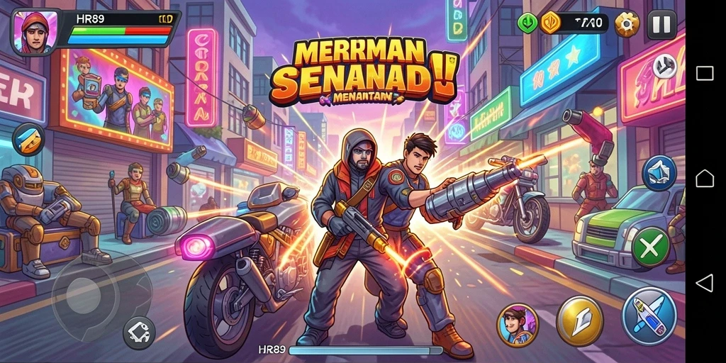 Tampilan gameplay HR89 yang seru dan menghibur.