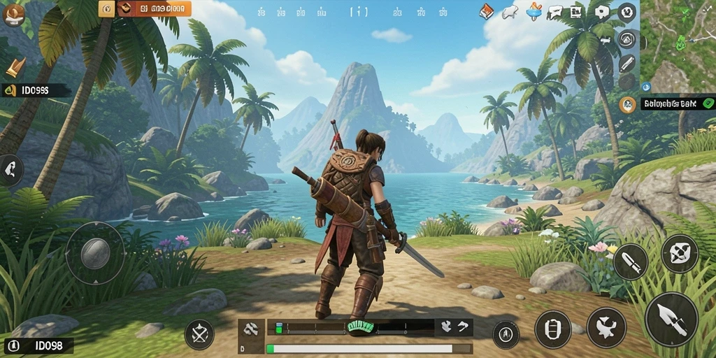Tampilan gameplay ID098 dalam dunia terbuka yang menakjubkan.