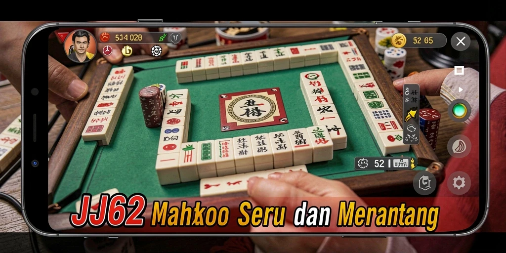Tampilan gameplay Mahjong yang menantang dan seru dalam JJ62.