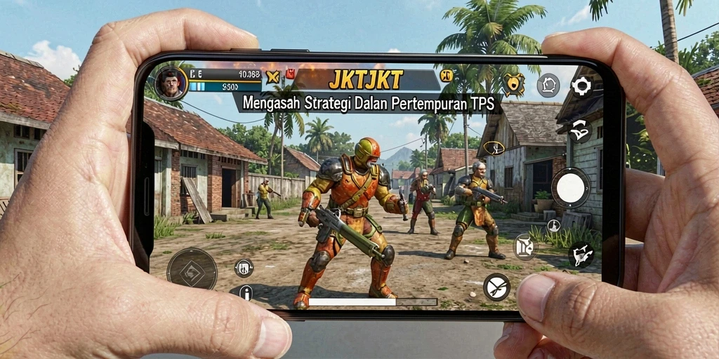 Screenshot gameplay JKTJKT menampilkan aksi pertempuran yang mendebarkan.