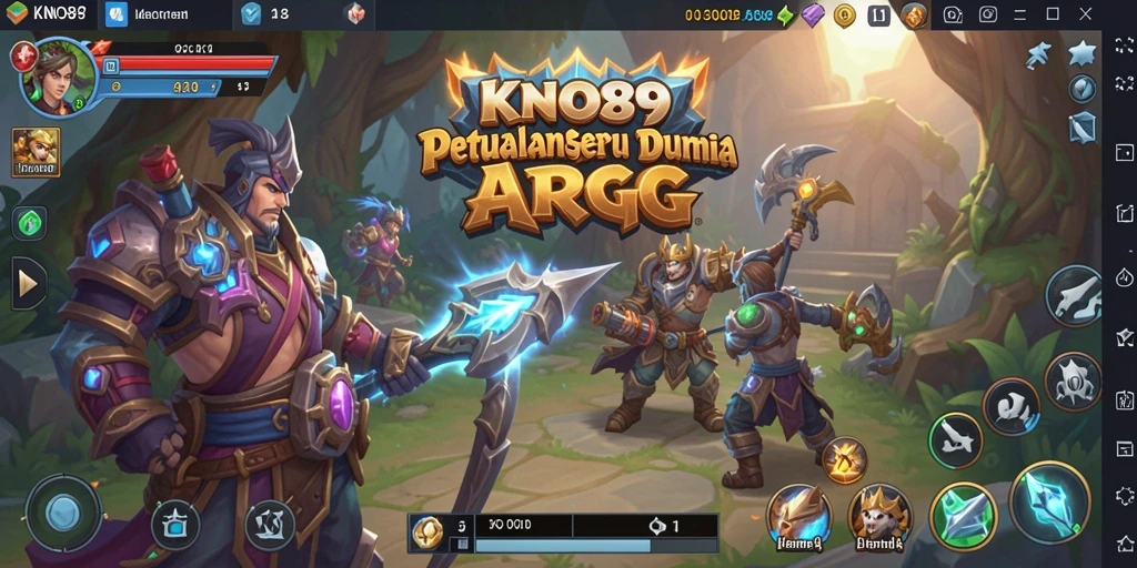 Screenshot menunjukkan aksi pertarungan dinamis dalam KNO89.