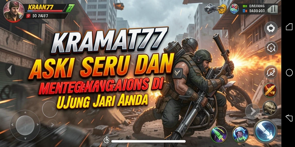 Tampilan seru aksi gameplay KRAMAT77 yang menegangkan.