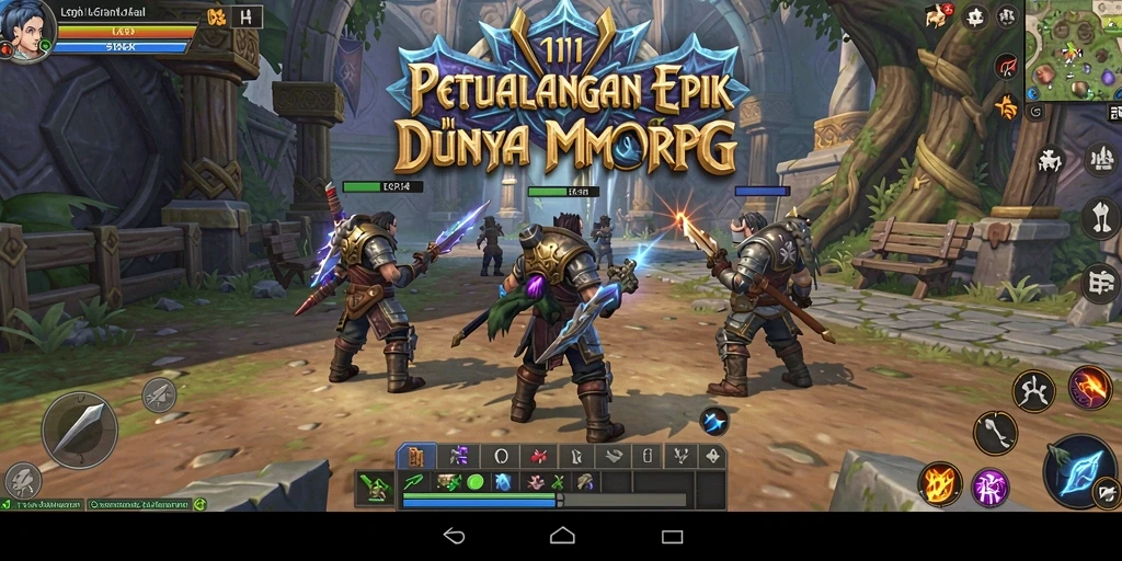 Screenshot gameplay LG111 yang menunjukkan aksi pertarungan epik di dunia MMORPG.