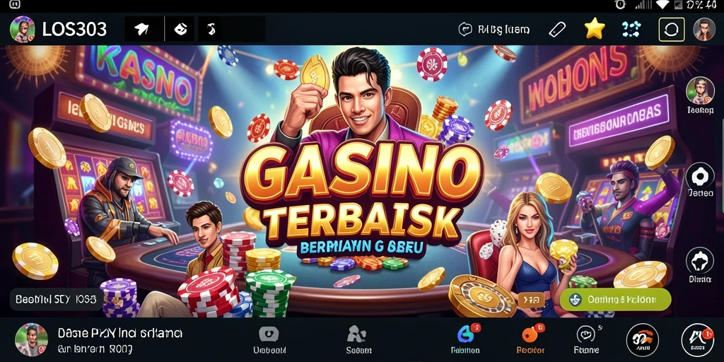 Screenshot gameplay LOS303 menampilkan suasana Kasino yang seru dan menarik.