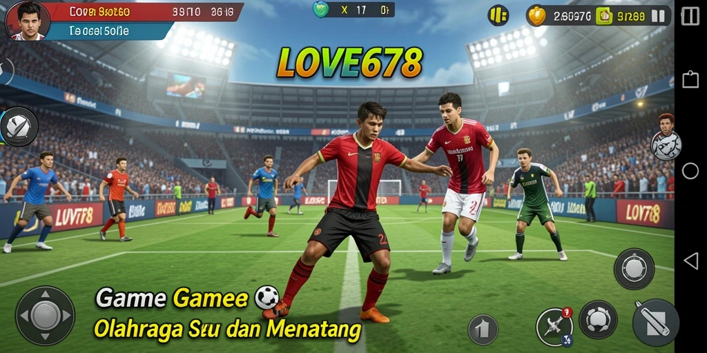 Tangkapan layar LOVE678 menampilkan pengalaman bermain olahraga yang seru dan kompetitif.