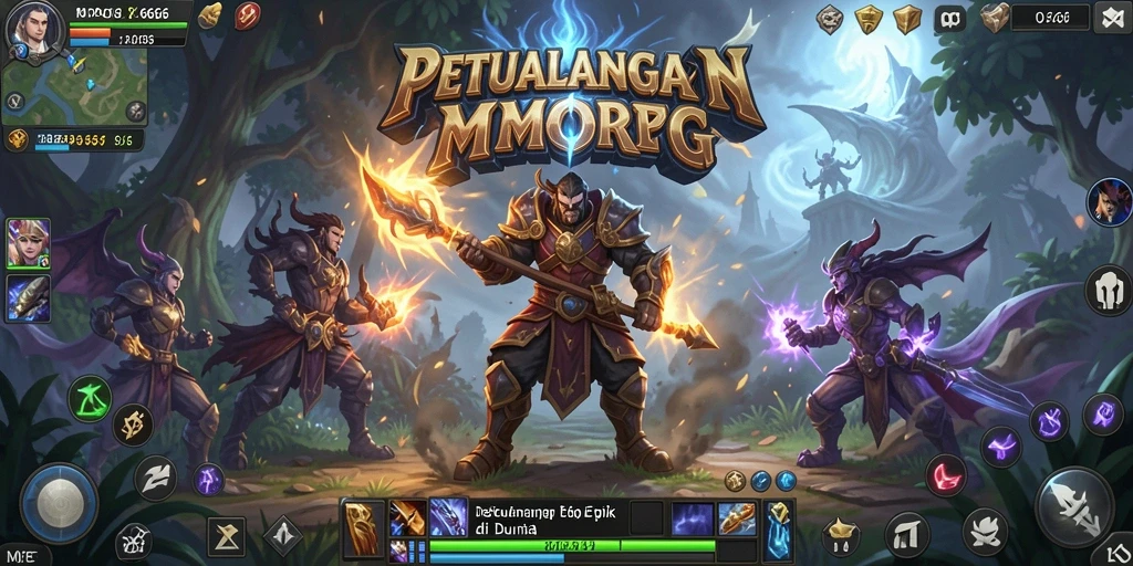 Tampilan gameplay MPO666 yang menggugah dengan pertempuran seru dan pemandangan indah.