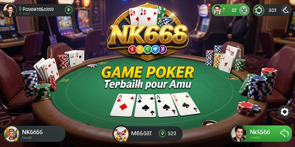 Screenshot gameplay NK666 yang menampilkan aksi seru dalam permainan Poker.