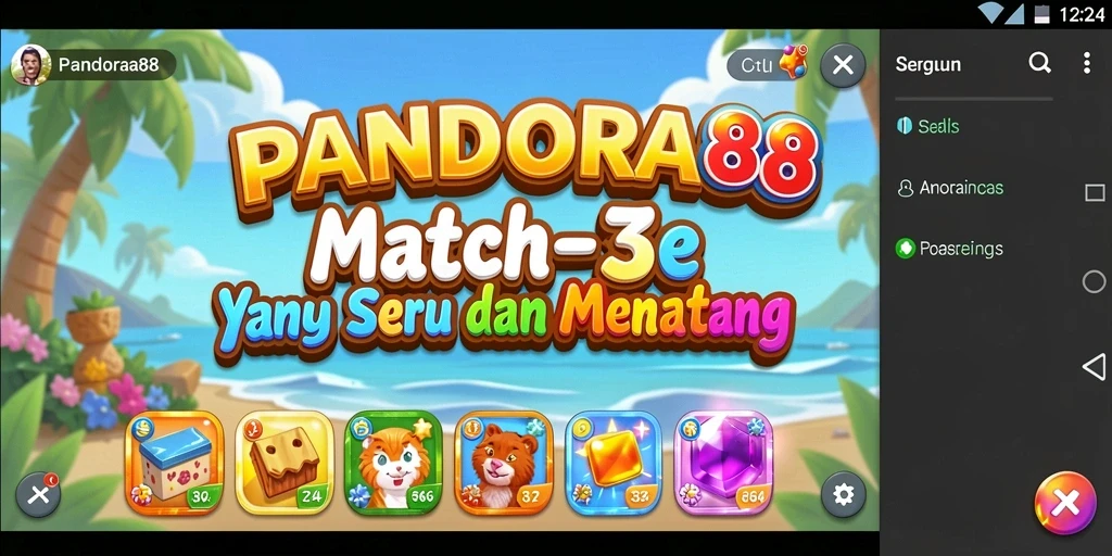 Gameplay seru PANDORA88 dengan gemerlap warna-warni.