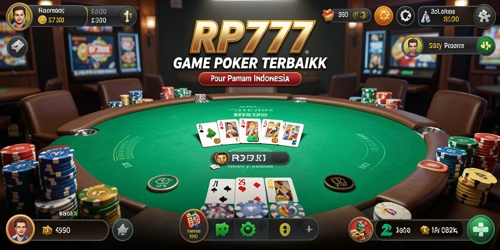 Screenshot gameplay RP777 menampilkan momen seru bermain Poker.