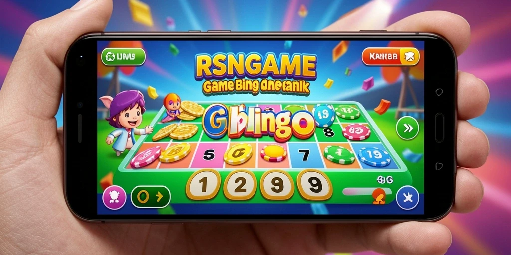Tampilan seru gameplay Bingo RSNGAME yang penuh dengan warna.