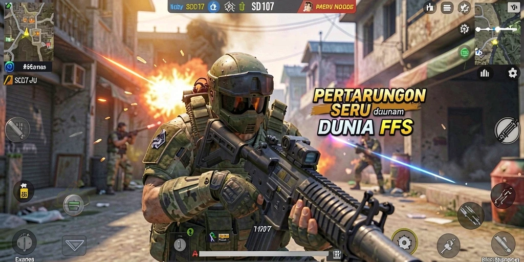 Gameplay seru dan mendebarkan di <strong>SD107</strong> dengan aksi FPS intens.