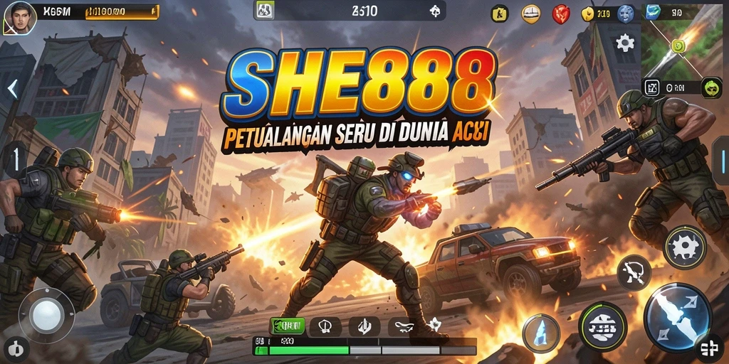 Tampilan gameplay seru dan mendebarkan dalam SHE888.