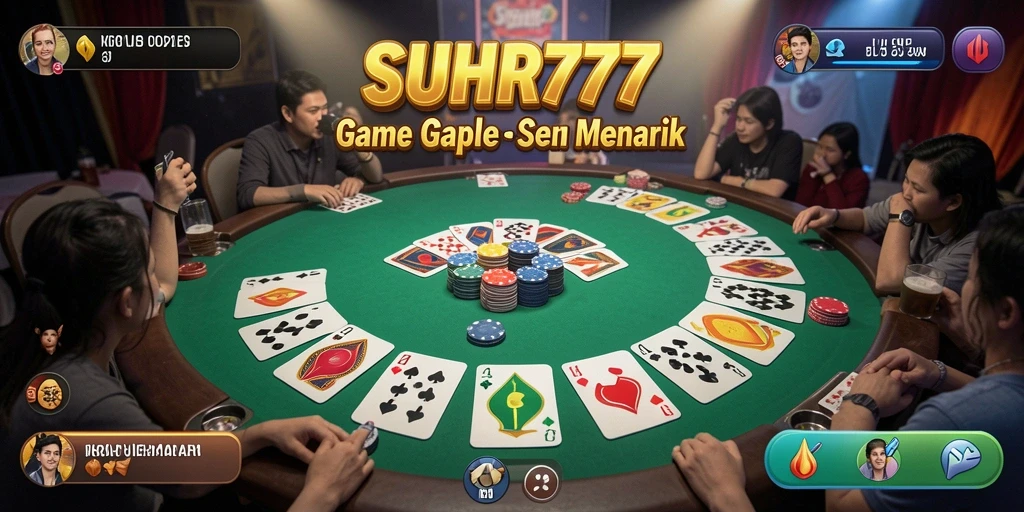 Tampilan gameplay Gaple yang seru dan interaktif di SUHU777.