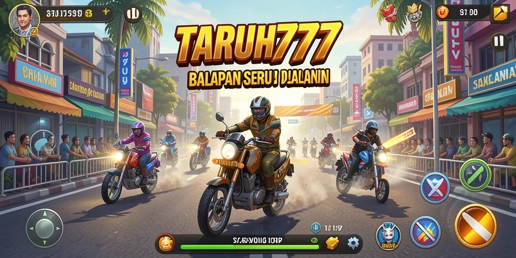 Gameplay Racing TARUH777 yang menegangkan dan seru.