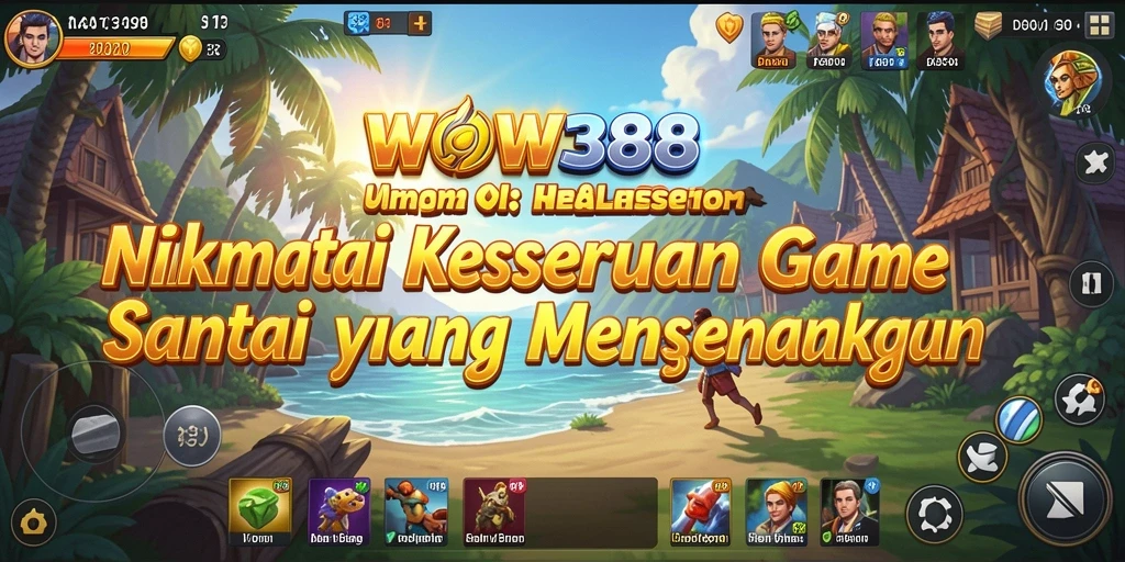 Screenshot menunjukkan gameplay menarik WOW388 dengan grafik cerah.
