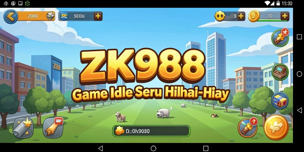 Gameplay seru ZK988 dengan karakter yang berkembang.