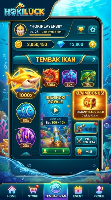 Tampilan aplikasi hokiluck saat mendownload aplikasi pilihan Anda.